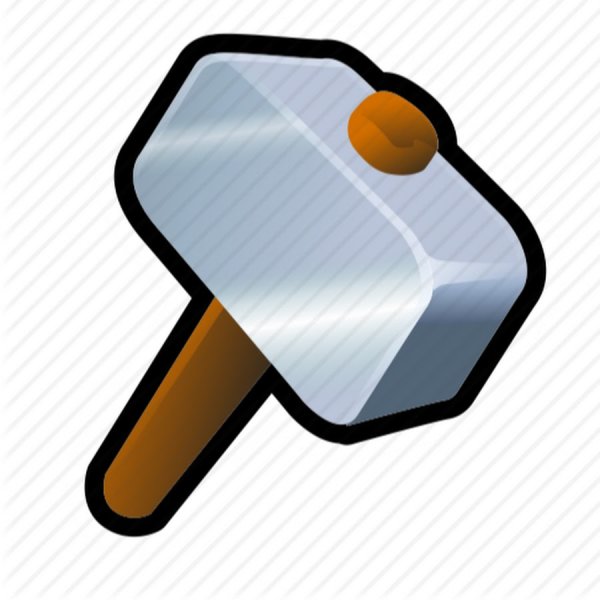 Кувалда на прозрачном фоне