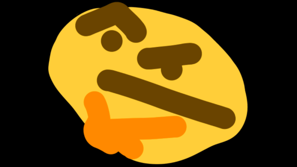 Задумчивое лицо смайлик