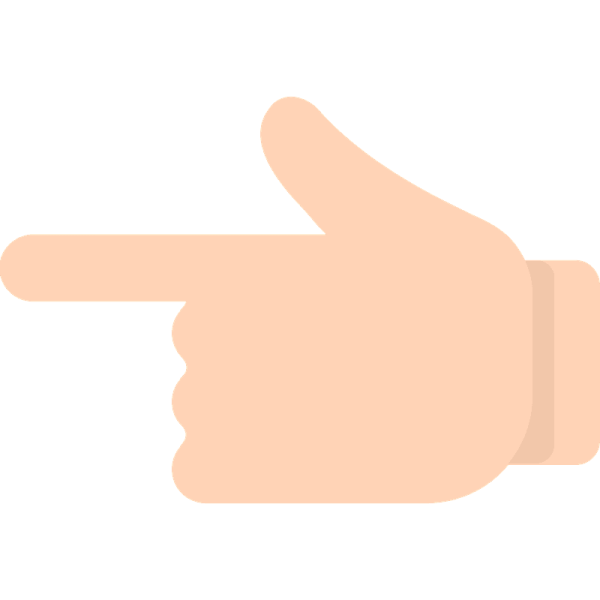 Стикер палец вправо