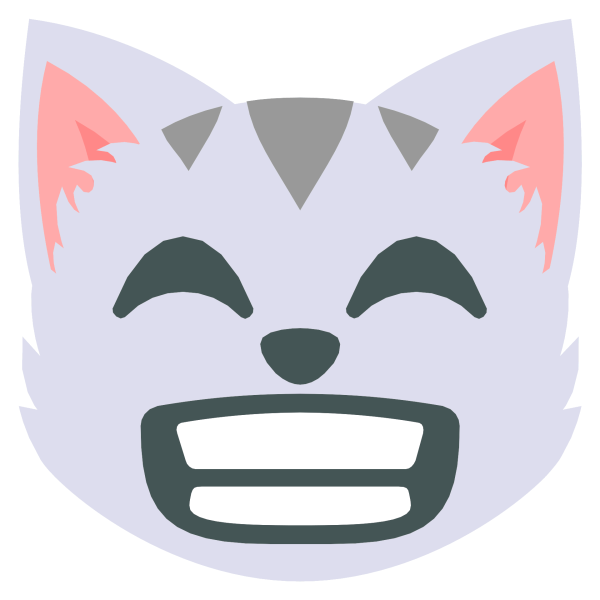 Эмодзи смеющийся кот