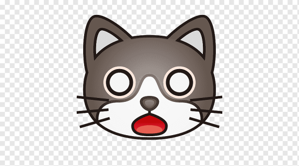 Удивленный котик эмодзи