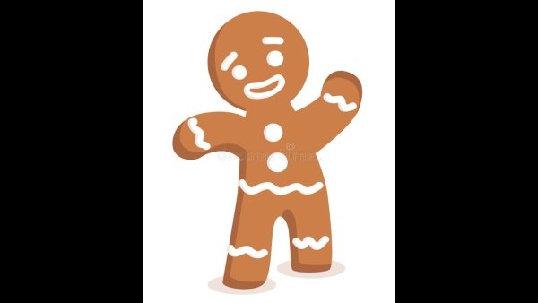 Пряничный человечек машет