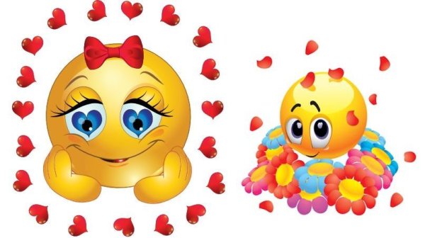 Смайл с цветами