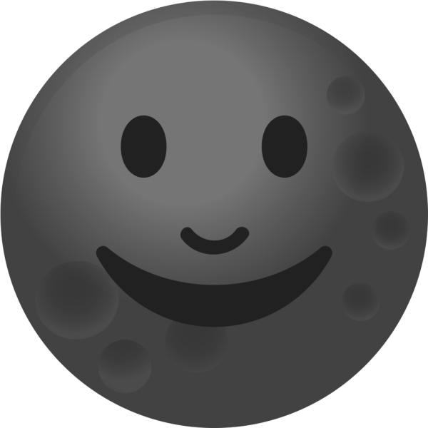 Смайлик Луна с лицом