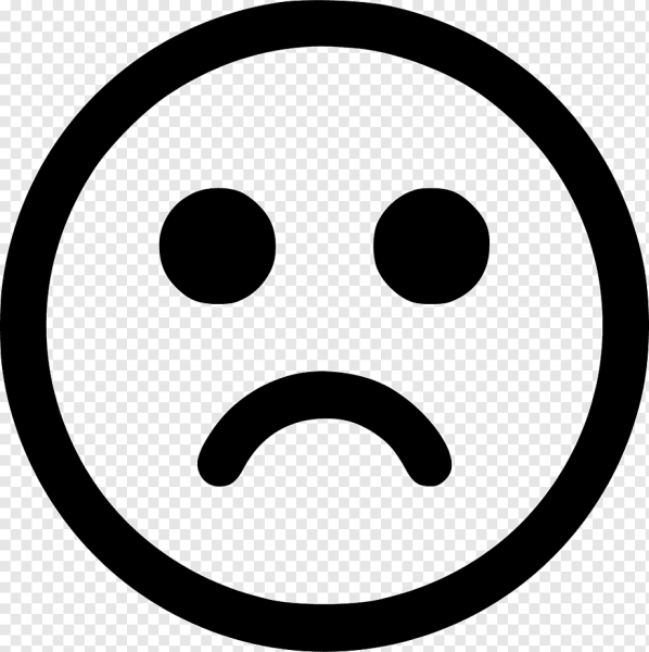 Грустный смайлик черный