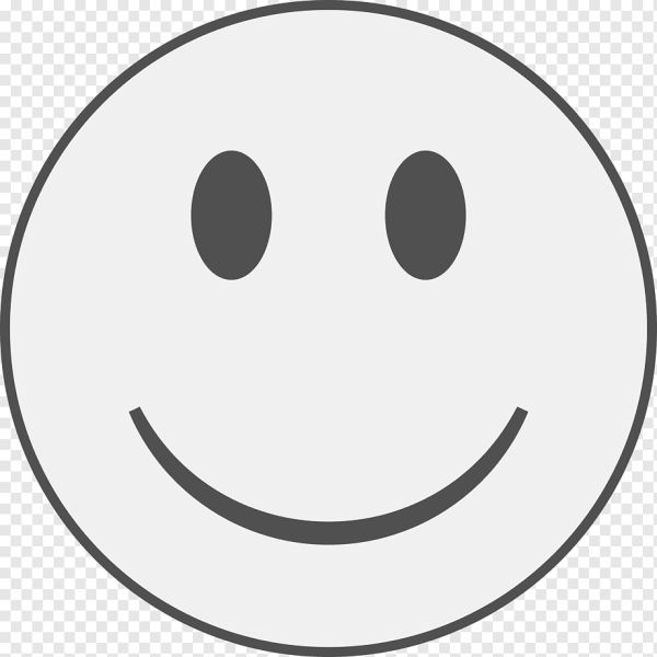 Веселый смайлик черно белый