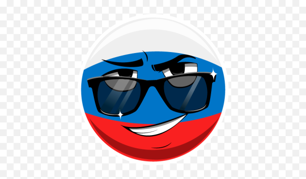 Смайлик российский флаг