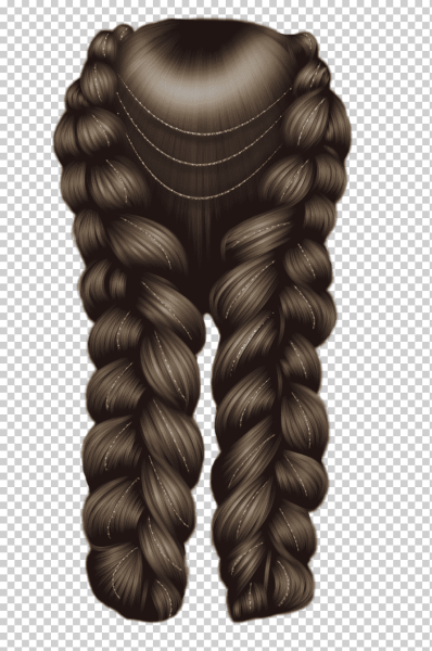 Косичка на белом фоне