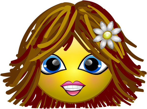 Смайлик с прической