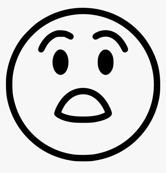 Грустный смайлик черно белый