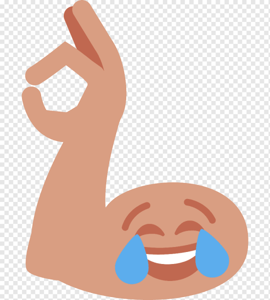 Смайлик рука с мускулами