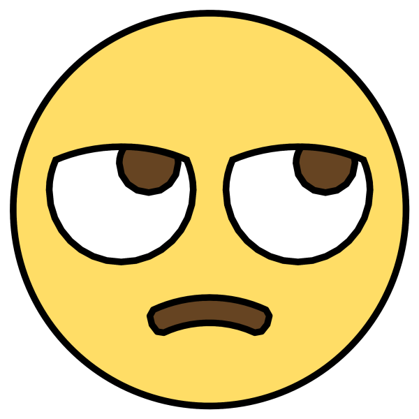 Смайлик глаза вверх