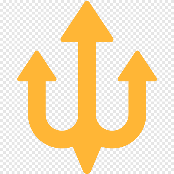 Трафарет трезубца Нептуна