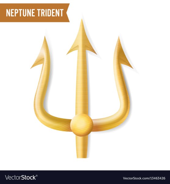 Трезубец Нептуна шаблон