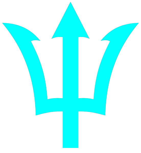 Трезубец синий