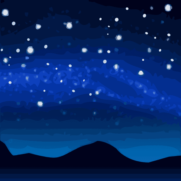 Месяц и звезды на прозрачном фоне