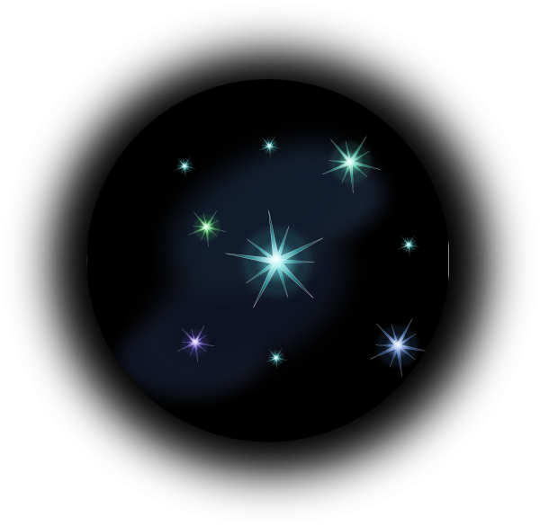 Ночные звезды на прозрачном фоне