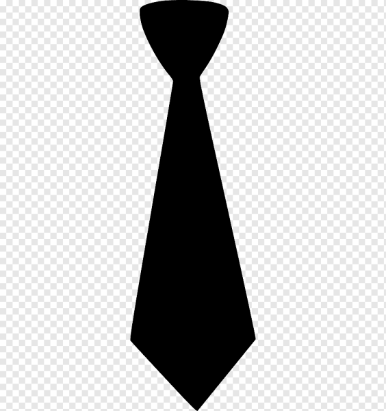 Черный галстук для вырезания