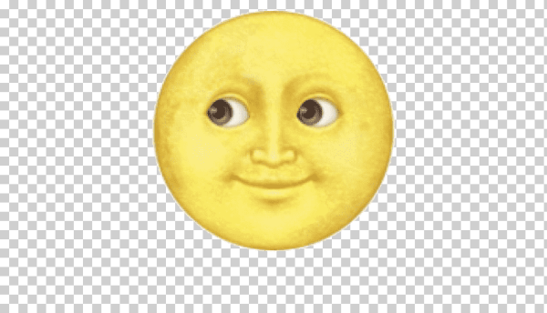 Жёлтая Луна эмодзи