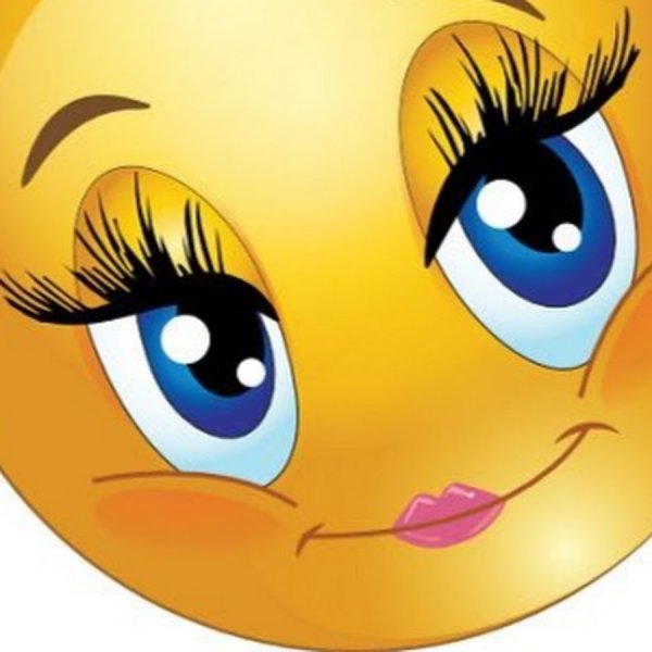 Смайлик хлопает глазами