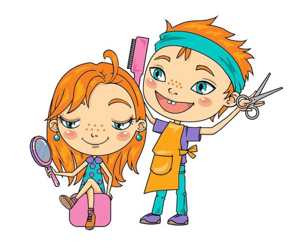 Парикмахер мультяшный