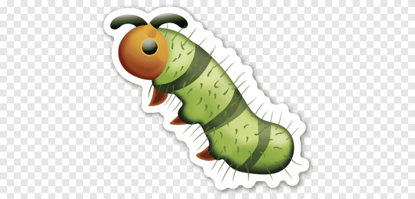 Эмодзи гусеница