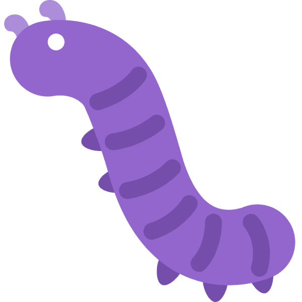 Эмодзи червячок
