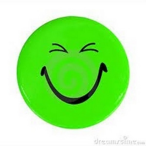 Веселый смайлик зеленый