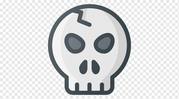 Сломанный череп значок
