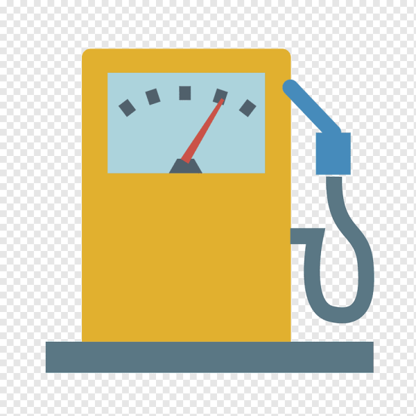 Бензоколонка на прозрачном фоне