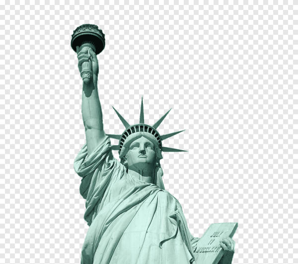 Статуя свободы на белом фоне