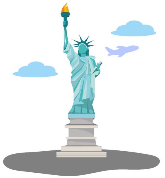 ЭМОДЖИ статуя свободы