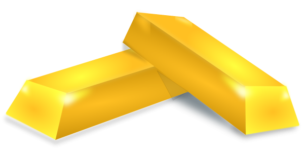 Слиток золота мультяшный