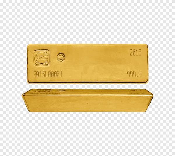 Слиток золота сбоку