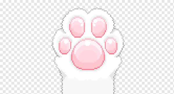 Пиксельная лапа кота