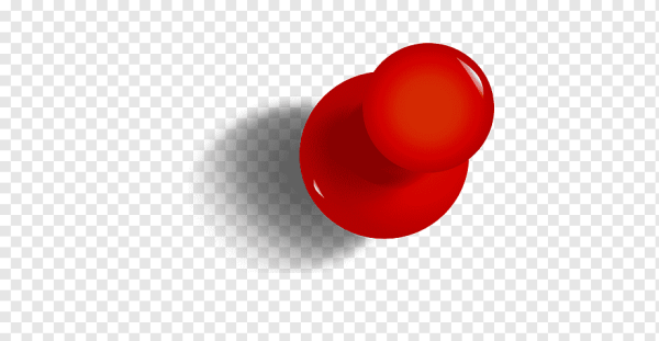 Красная объемная кнопка