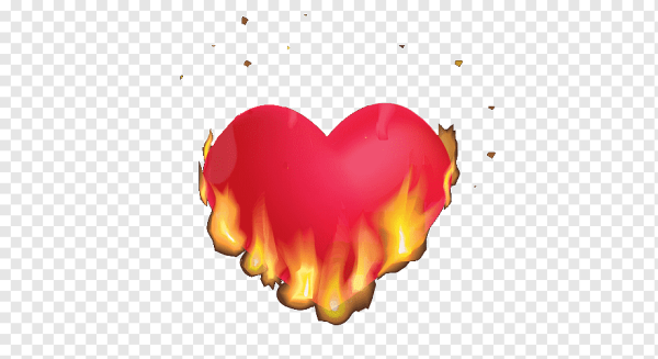 Пламенное сердце эмодзи