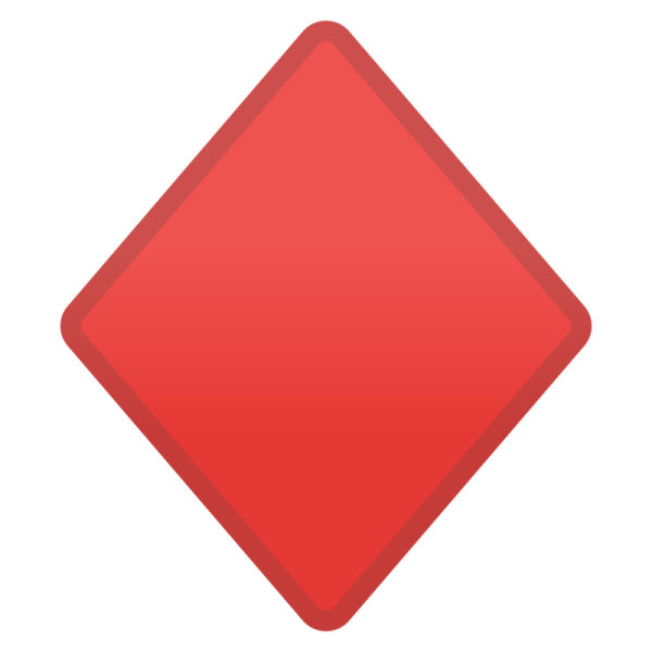 Красный ромб на белом фоне