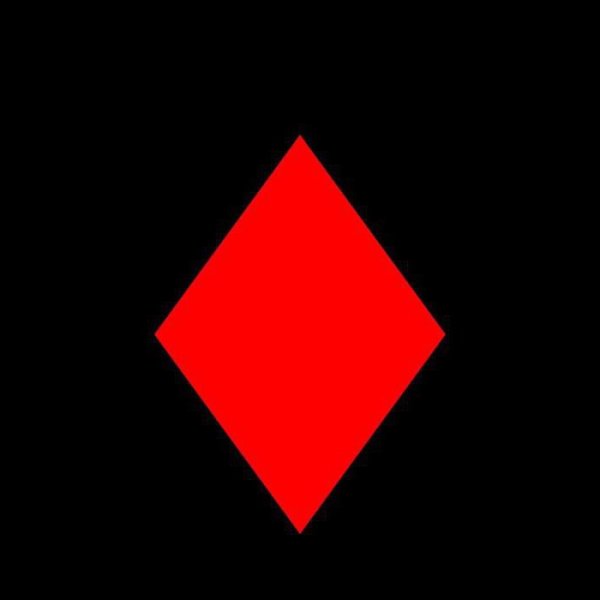 Красный ромб на черном фоне