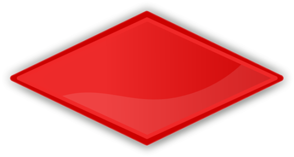 Красный ромб на белом фоне