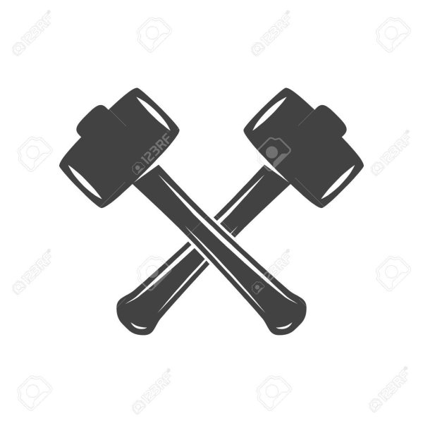 Значок молоток и Кувалда