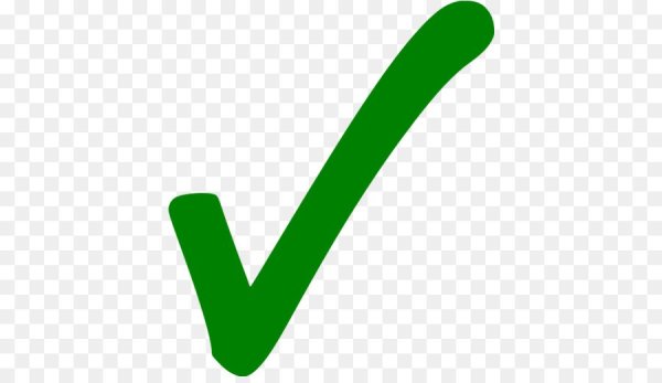 Прозрачная зеленая галочка