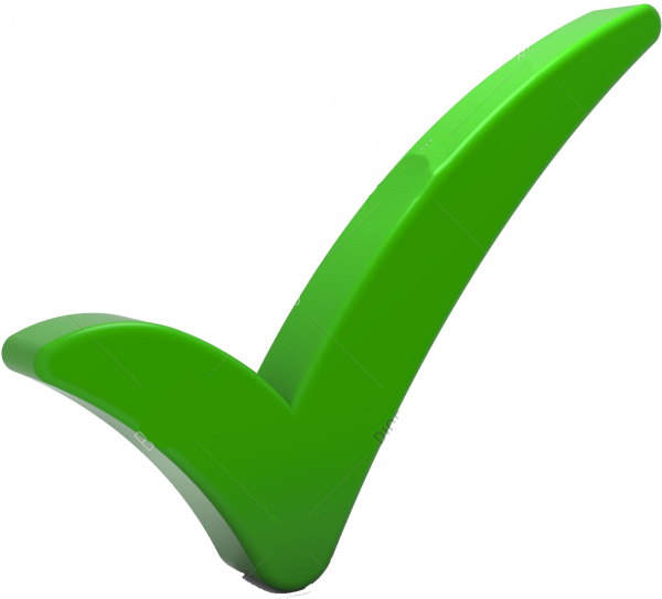 Зеленая галочка без фона