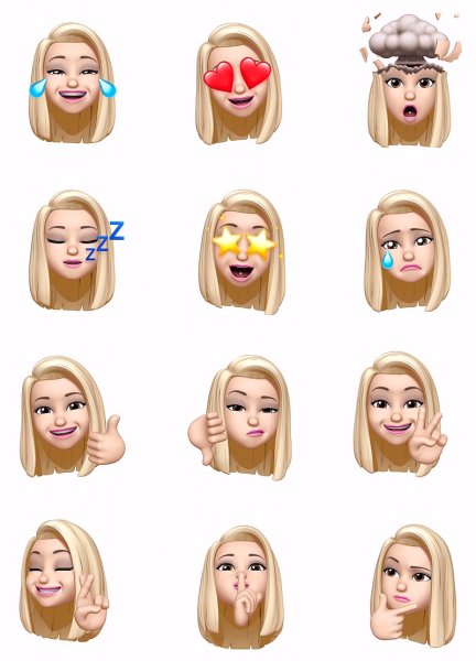 ЭМОДЖИ девушка блондинка