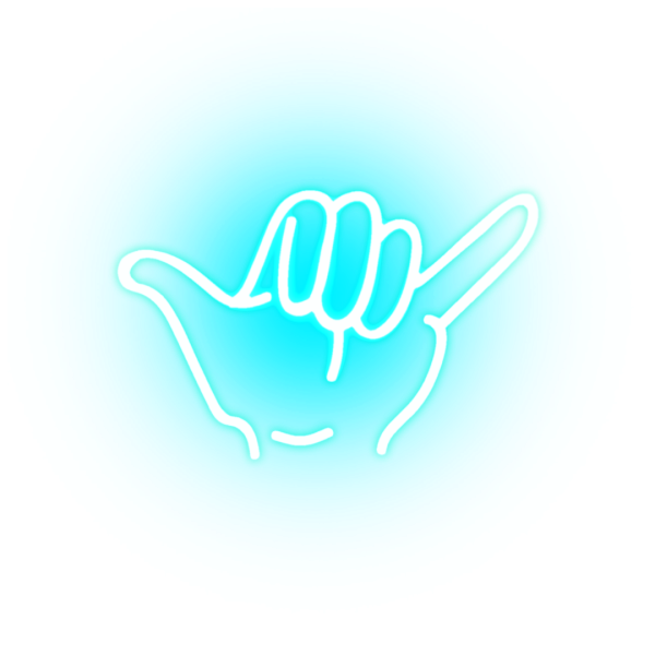 Грустный неоновый смайлик