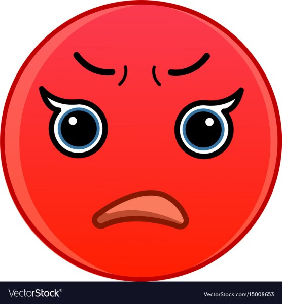 Красный смайлик грустит