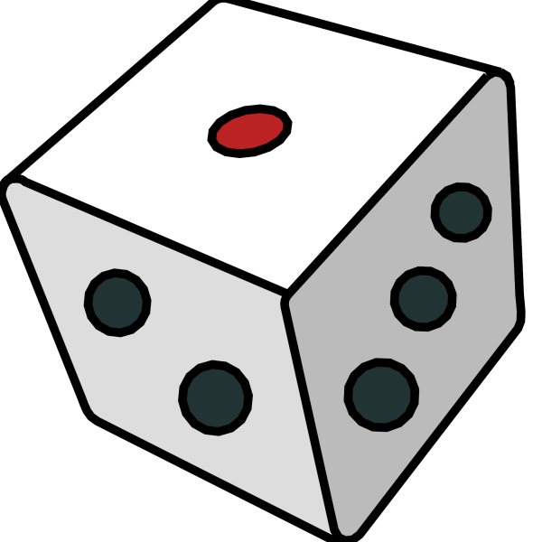 Смайлик с игральными кубиками