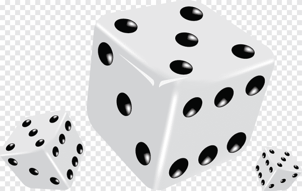 Игральные кости в воздухе