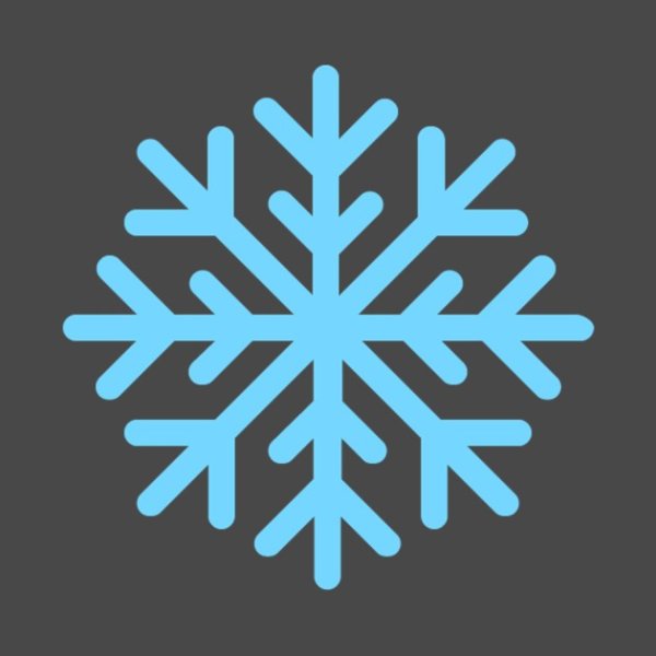 Векторный знак Снежинка