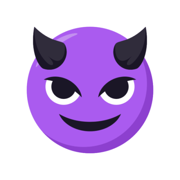 Эмодзи фиолетовый демон